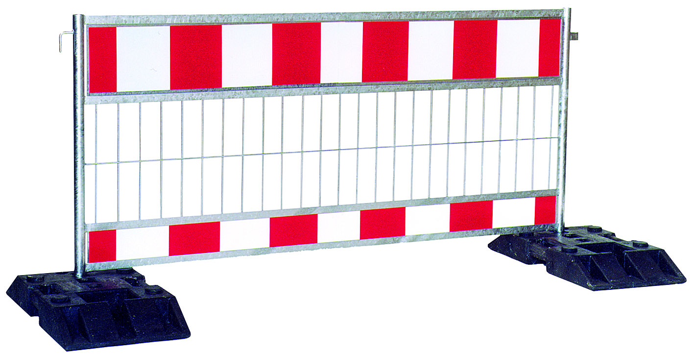 TMS PRO SHOP Absperr-Set 2m Mit Blitzleuchten - EURO1 Schrankenzaun Für Baustellen | StVO Konform