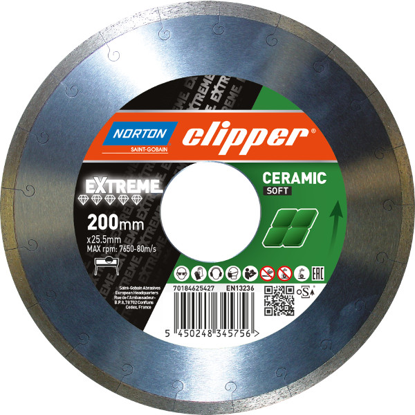 Diamantscheibe NORTON Clipper Classic 350x25,4 mm Fliese+Schärfstein Set