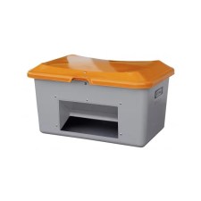 CEMO Streugutbehälter Plus3 200l mit Entnahmeöffnung grau orange