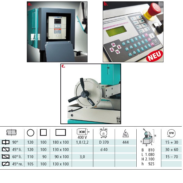Berg und Schmid VKS 370 HA MPS 15 + 30 Vertikalkreissäge 400 V