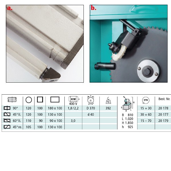 Berg und Schmid VKS 370 Manuell 30 + 60 Vertikalkreissäge 400 V