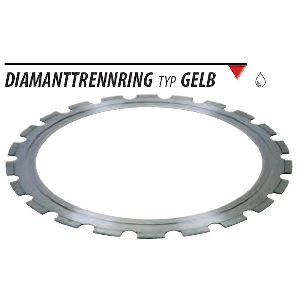 CEDIMA Diamanttrennring Gelb Ø 350 mm inkl. Antriebsrad K-3600
