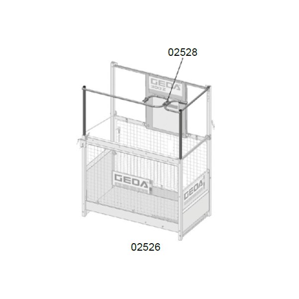 GEDA Spezialaufsteckrahmen zur Lastbühne für Gerüstteile