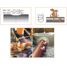 GÖLZ GS 30 Kanalbau Guss Diamantbohrkrone 3-Loch Flansch