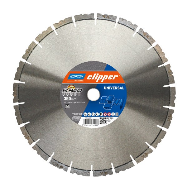 Norton Clipper Pro Universal Silencio Ø 350 x 25,4 mm Diamantscheibe