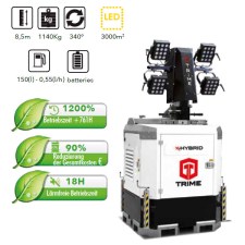TRIME X-HYBRID 8,5 m Mast 4 x 150 W LED Flutlicht
